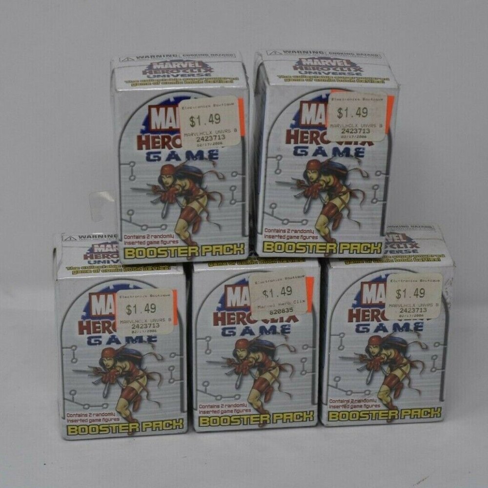 Marvel HeroClix Game Universe Booster Set Lot Of 5 New Sealed 2004